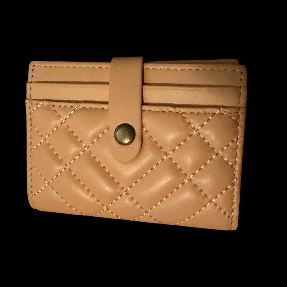 Kurt Geiger Tan Quilted Card Holder